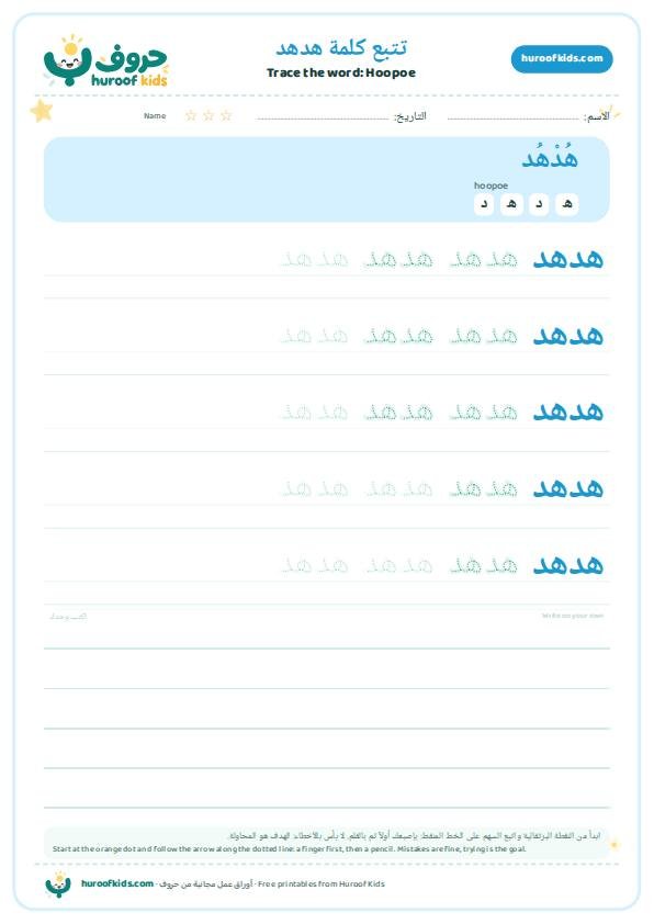 تتبع كلمة هدهد